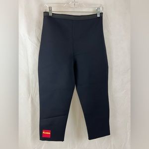 Women’s Capri flares activewear Black neoprene sweat pants